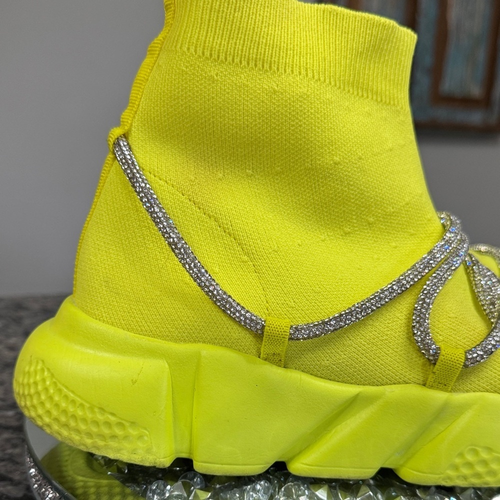 Cape Robbin Neon Yellow Sneakers with Silver Accents 10 - Picture 13 of 13